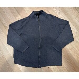 PGA Tour Signature Collection Men's 2XL Knit Gray Full Zip Sweater Outdoor Golf